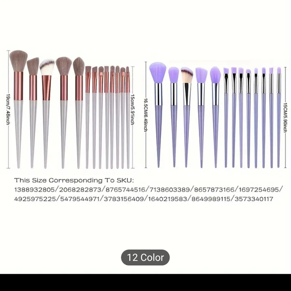 🎉🎉HOST PICK🎉🎉NEW🎉🎉 13PC BLACK AND WHITE Soft and Fluffy Makeup Brush Set - Picture 3 of 15
